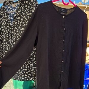 Black Button-Up Cardigan